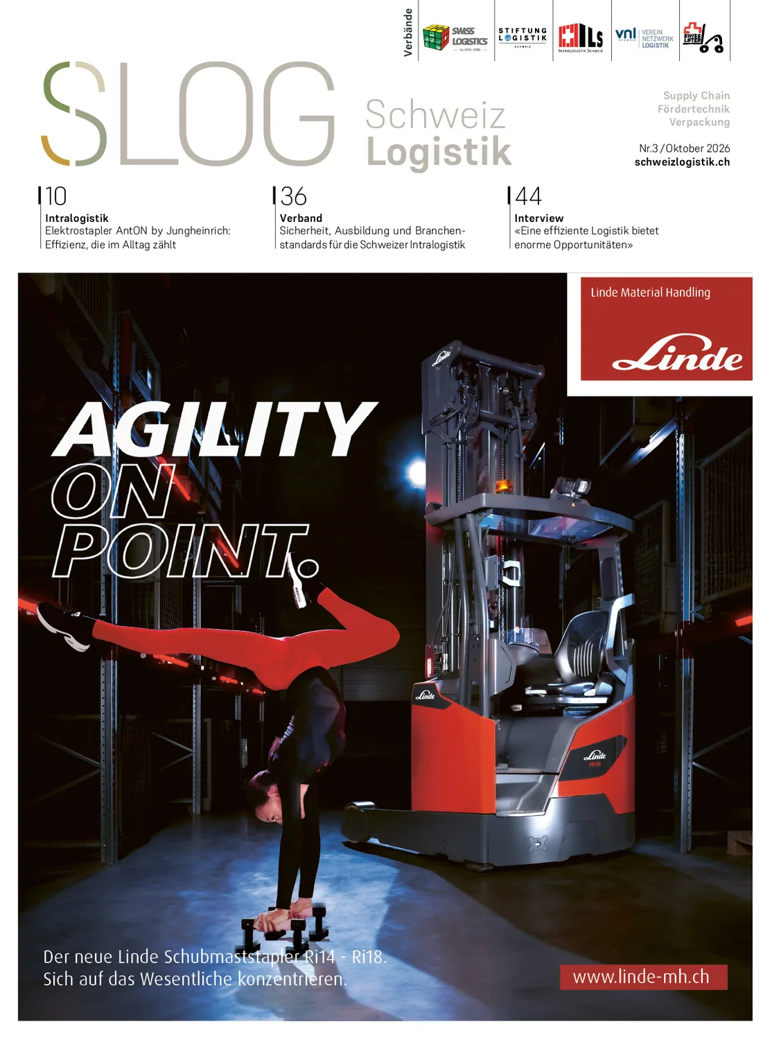 Titelseite der Ausgabe 03/26 von Schweiz Logistik